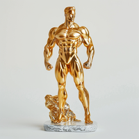 Trophée de musculation en résine personnalisé Shunxu, statue d'homme musclé dorée, prix de la remise en forme, vente en gros d'usine