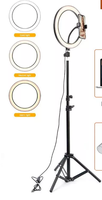 Lampe annulaire LED en forme de cœur pour maquillage et selfies, 30 cm (12 pouces)