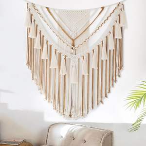 Tapiz de macramé grande personalizado, 100% algodón moderno, atrapasueños para colgar en la pared, para dormitorio, decoración del hogar, arte de guardería - Product Image 2