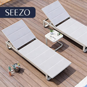 كراسي استلقاء جديدة رائجة لعام <span class=keywords><strong>2026</strong></span> للاستخدام الخارجي بإطار من الألومنيوم ونسيج تكستيلين قابلة للطي ومقاومة للماء لحمامات السباحة والأماكن الخارجية - Product Image 2