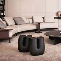 Table d'appoint Voxhome en panneau de fibres à densité moyenne, design italien créatif, meuble domestique irrégulier et original