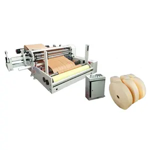 Cortadora automática de alta velocidad, máquina de rebobinado y corte de rollos de papel Kraft Jumbo