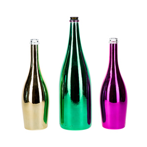 Vista Sang Trọng Rượu Mạ Điện Vàng Màu Hồng Tùy Chỉnh Màu Sắc Whisky <span class=keywords><strong>Vodka</strong></span> Rum 250Ml Rượu Chai Thủy Tinh Với Vít Cap - Product Image 5