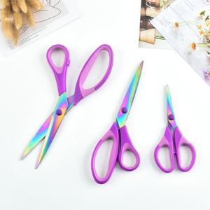 Hanview cắt kéo & cắt thả cầu vồng Đồng lưỡi kéo 7 inch văn phòng màu Hồng kéo cắt - Product Image 4