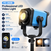 Lumière vidéo LED COB 260W, 2700-6500K, bicolore réglable, contrôle par application, éclairage de studio pour photographie, lumière de remplissage pour caméra, CRI élevé Ra 98 50000