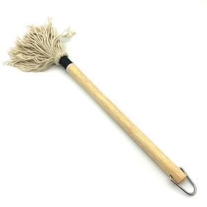 Pinceau à badigeonner avec manche en bois, poils en coton, 46,5 cm, pour barbecue, outil de cuisson extérieur durable - Product Image 4