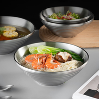 Nouvel Arrivage – Bol à Ramen Japonais en Acier Inoxydable 304 Poli, Écologique et Réutilisable, Double Paroi, Compatible Lave-Vaisselle, pour Pâtes