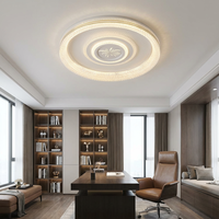 Plafonnier LED encastré pleine surface avec bordure Stardust, grand luminaire circulaire de 800 mm pour hôtel, bureau, réception, projet