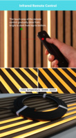 Ruban LED néon blanc chaud contrôlé par application intelligente, tube en silicone flexible DC24V pour la décoration murale en bois du salon