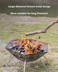 Parrilla de <span class=keywords><strong>barbacoa</strong></span> plegable portátil RS de acero inoxidable para acampar al aire libre, picnics y <span class=keywords><strong>leña</strong></span> doméstica para barbacoas - Product Image 6
