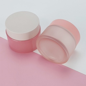 Glass Cosmetic <b>Empty</b> Cream Packaging 15g 20g 30g 50g 100g 120g Frosted Cosmetic Container <b>Jar</b> With Lids - Product Image 6