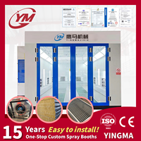 Cabina de Pintura Automotriz Estándar con Certificación CE, Sistema de Iluminación LED, Cuarto de Pintura para Camiones y Automóviles en Venta