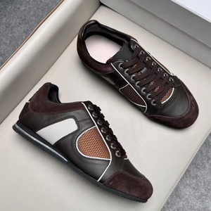 Zapatillas Deportivas Retro con Cordones, Cómodas, de Moda, para Caminar, de Alta Calidad, Diseño de Diseñador, Transpirables, de Cuero y Malla, de Caña Baja - Product Image 1