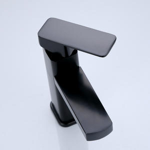 Grifo de Lavabo Chenlu Pintado en Negro, Acero Inoxidable 304, Monomando Cuadrado, de un Solo Orificio, Estilo Moderno, Montaje en Cubierta - Product Image 3