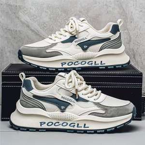 2025 Retro Dad Fashion Sports Casual <b>Shoes</b> for Men Breathable Mesh Tie up Hong Kong Deodorant Four Seasons Walk Style - Product Image 5