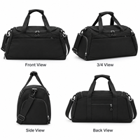 Sac de sport Oxford imperméable avec compartiment à chaussures, logo personnalisé, grande capacité, unisexe, pour yoga, voyage, week-end