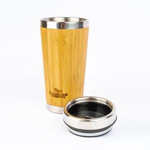 Tasse à café isotherme en bambou, acier inoxydable, 450 ml, anti-fuite, pour le camping en plein air - Product Image 6