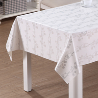 Nappe en PVC RNPT avec imprimé floral métallique dense et support en tissu pour tables de cuisine et de salle à manger