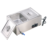 Gewerblicher Elektrischer Tisch-Speisewärmer mit 2/3/4/6 Behältern aus Edelstahl, Bain Marie für Buffet, Catering, Hotels und Restaurants