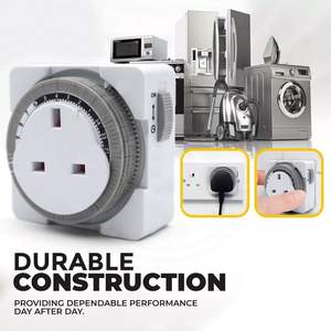 Commutateur de minuterie de segment 24 heures avec <span class=keywords><strong>prise</strong></span> de minuterie enfichable <span class=keywords><strong>économiseur</strong></span> <span class=keywords><strong>d</strong></span>'énergie - Product Image 3
