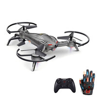 Jinying Nouveau Drone Quadricoptère RC à Quatre Axes avec Double Télécommande, Jouet pour Enfants, Vol Stable, Utilisation Intérieure et Extérieure