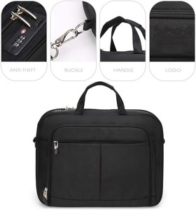 1680D nylon chất lượng Phụ Nữ Cặp Ốc Vít Máy tính xách tay có thể khóa cặp với đứng xử lý bí mật khoang kết hợp khóa - Product Image 3
