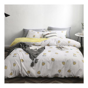 Simple moderno patrón de dibujos animados de ropa de cama de tamaño <span class=keywords><strong>reina</strong></span> 4 piezas conjunto ropa para el hogar - Product Image 2