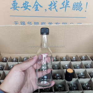 Botella <span class=keywords><strong>de</strong></span> vidrio transparente vacía <span class=keywords><strong>de</strong></span> 100ml, 150ml, 250ml con tapa negra para envasar salsa picante, chile, o <span class=keywords><strong>tabasco</strong></span>. - Product Image 1