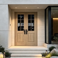 Portes d'entrée de sécurité modernes de luxe en aluminium sur mesure, résistantes aux impacts d'ouragan, anti-balles, anti-rouille, pour entrée principale résidentielle