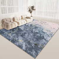Tapis de salon à imprimé abstrait, couverture de table basse moderne et simple, tapis de chevet pour chambre complète, lavable