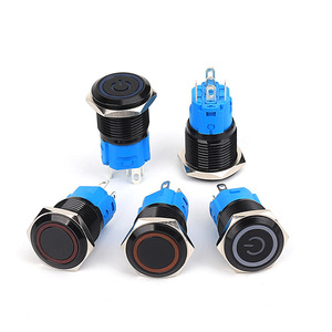 ऑक्सीकरण काले 16 मिमी 19 मिमी 22 मिमी पुश बटन स्विच धातु मोमेंटरी/लेचिंग स्विच नेतृत्व 3v 5v 6 वी 12 वी 24v 220v - Product Image 4