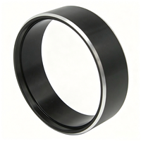 Anneau d'espacement en aluminium anodisé noir usiné CNC sur mesure, manchon en aluminium à paroi mince usiné avec précision pour instruments optiques