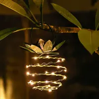 Luce esterna impermeabile del paesaggio dell'ananas, luce notturna domestica della luce d'attaccatura decorativa solare