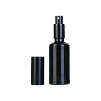 10ml 20ml 30ml 50ml 100ml Noir Cosmétique Paquet Soins de La Peau Roll on Dropper Spray Lotion Pompe Bouteilles En Verre