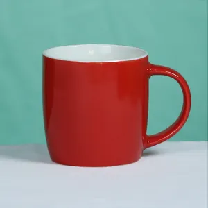 Caneca de cerâmica do amor do dia das mães, presente de aniversário do casamento, natal, pintada à mão, vermelha