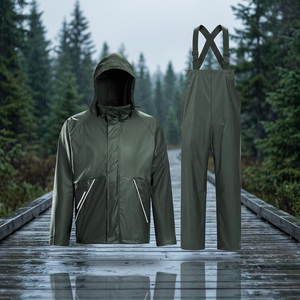 Rain Suits for Fishing Waterproof Rain Gear for Men Women Heavy Duty Rain Coat Jacket with Pants/<b>Overalls</b> - Product Image 2