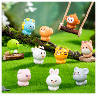 Petit Cadeau Kawaii Dessin Animé Nouvel An Chinois 3D Serpent Lapin Vache Singe Tigre Poupée Zodiaque Figurines Résine Enfants Art Artisanat Ornements