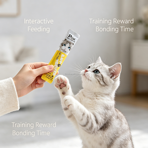 Friandises humides nutritives pour chats, en bâtonnets, multi-saveurs, sans céréales, à lécher, récompense interactive pour l'entraînement des chats domestiques - Product Image 1