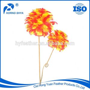 Bola de Navidad de plumas de ganso naranja para adorno de árbol de Navidad festivo otoño boda decoración fiesta vacaciones regalo artesanía suministro - Product Image 2