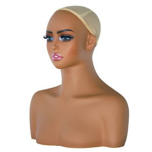 Tête de Mannequin Réaliste en PVC Premium MCY avec Épaules, Peau Mate, Présentoir à Perruques et Bijoux, Prête pour le Dropshipping - Product Image 2