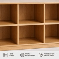 Meuble de rangement Montessori Chuangjin à 3 niveaux et 6 compartiments en bois de 105 cm avec panneau arrière pour écoles maternelles - Vente en gros