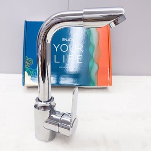 Grifo de Lavabo de Acero Inoxidable, Monomando, Montaje en Cubierta, Válvula de Cerámica, Estilo Moderno - Product Image 3