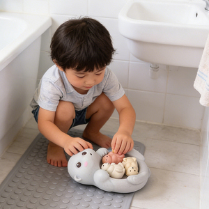 PVC Floating <strong>Bathtub</strong> <strong>Toy</strong> 4 Pieces Otter Family Set 2-4 Years Birthday Gift Montessori <strong>Toys</strong> Non-Porous Press Spray Bath <strong>TOYS</strong> - Product Image 2