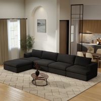 ATUNUS Modernes Relaxsofa-Set Modulares Ecksofa Cloud-Sofa Bouclé Schwamm Verstellbares Wohnzimmer-Cloud-Sofa