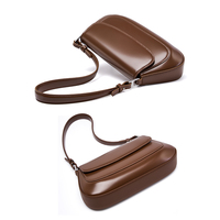 Sac à bandoulière vintage en cuir véritable de luxe pour femme, sac à main, pochette sous le bras pour femme