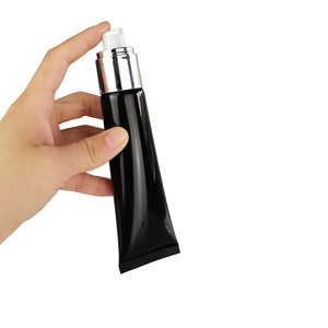 30g 40g 50g Gold <b>Black</b> White Empty Plastic Cosmetic Tubes With Screw Cap Vacuum <b>Pump</b> Packaging For Lotion Foundation BB Cream - Product Image 3