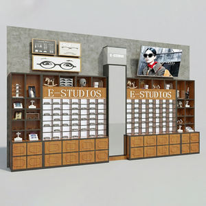 Exhibidor de Gafas Moderno para Tienda, Vitrina con Diseño de Cajones de Madera - Product Image 1