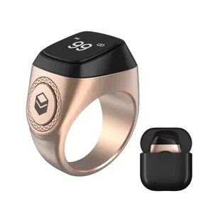 Anello Intelligente Android M02 in Lega Metallica e Plastica, Telecomando Impermeabile IP68, Tasbih Digitale per Musulmani, Contatore Zikr con 5 Orari di <span class=keywords><strong>Preghiera</strong></span> - Product Image 4