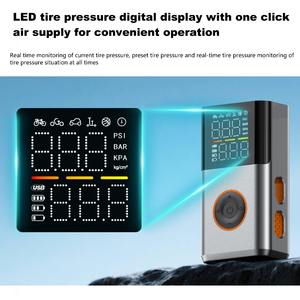 ODM pour pneus de voiture, ballons, gonflage de tentes de camping, gonflage de pneus de vélo, gonflage de pneus de <span class=keywords><strong>moto</strong></span>, pompe à air pour véhicule 2025 nouvelle 150 PSI - Product Image 6