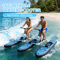 Bateau gonflable plat pour 2 personnes, vélo aquatique gonflable, cadre en aluminium, haute pression, pour les centres de villégiature, rangement facile